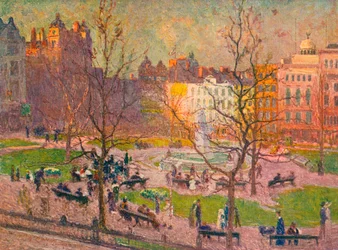 Soleil de mars, Leicester Square, vers 1914
