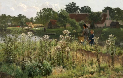 La Lys à Astene, vers 1885