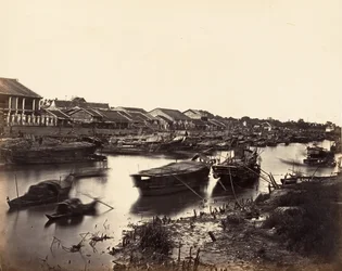 Vue de la ville chinoise Cholen Feuille No. 5, Saïgon, Cochinchine, 1866