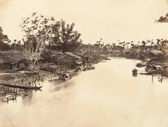 Vue de la Ville Chinoise Cholen Feuille No. 6, Saïgon, Cochinchine, 1866