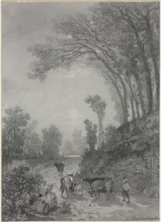 Paysage avec vaches, seconde moitié du 19e siècle