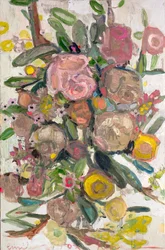 Bâtons et pierres, 2021 (huile sur toile)
