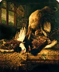 Nature morte avec faisans et lièvre, c.1860