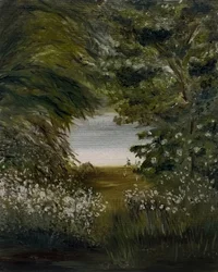 Un chemin paisible vers le lac