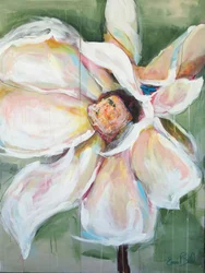 Magnolia blanc abstrait