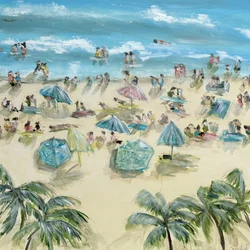 Scène de plage tropicale