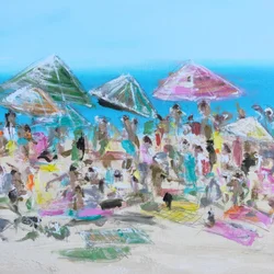 Une journée animée à la plage