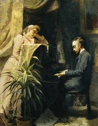 Au piano, 1891
