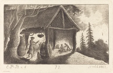 La cabane avec des enfants qui se battent