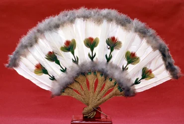 Éventail en plumes d