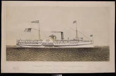 Le vapeur New York de Philadelphie... H W Chisholm, Commandant...