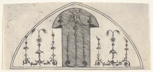 Panneau en forme de lancette avec décoration grotesque, 1541