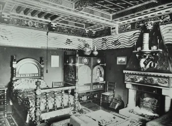 9 Melbury Road : chambre, 1890