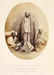 Marchands de chevaux afghans, Soonnee Mussulmans, Sind, de The People of India, par J. Forbes Watson, publié en 1868