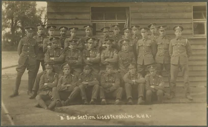 B Sous-section, Leicestershire Royal Horse Artillery, au camp d