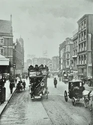 Bishopsgate: nord de Liverpool Street, Londres, 1890