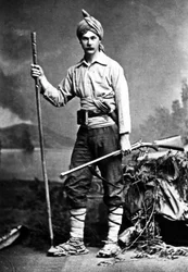 Chasseur britannique en Inde, vers 1870