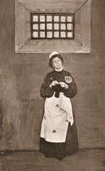 Emmeline Pankhurst dans une cellule à la prison de Holloway