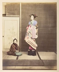 [?Geisha,] Portrait en pied d