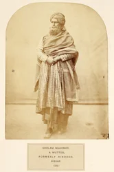 Gholam Mahomed, un Wuttoo, anciennement Hindous, Hissar, extrait de The People of India, par J. Forbes Watson, publié en 1868