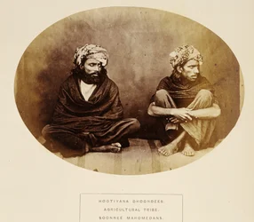 Hootiyana Dhoondees, tribu agricole, Soonnee Mahométans, Mooltan, de The People of India, par J. Forbes Watson, publié en 1868