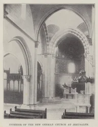 Intérieur de la nouvelle église allemande à Jérusalem