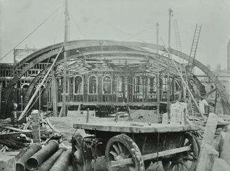 Gare de Kings Cross : travaux de construction en cours, 1862