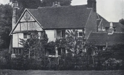 Cottage de Milton à Chalfont St Giles, Buckinghamshire, où il a séjourné pendant la peste de Londres (photo n/b)
