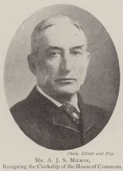 M. A J S Milman, démissionnant du poste de greffier de la Chambre des communes