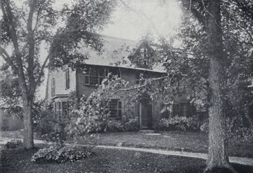 Old Manse, Salem, Massachusetts, maison de Nathaniel Hawthorne (photo n/b)