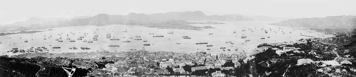 Panorama du port de Hong Kong, vers 1878