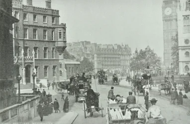 Parliament Square, Westminster LB : Broad Sanctuary vue vers Parliament Square, 1896