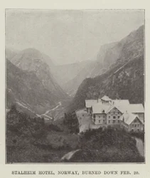 Hôtel Stalheim, Norvège, incendié le 20 février