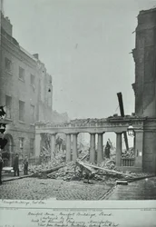Strand, Westminster : Beaufort Buildings, dégâts d