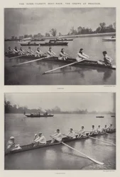La course de bateaux inter-universitaire, les équipages à l
