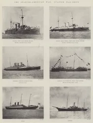 La guerre hispano-américaine, navires de guerre espagnols