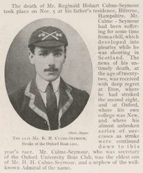 Feu M. R H Culme-Seymour, rameur du bateau d