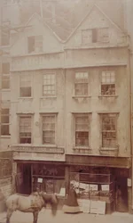 Vue de Goodwins Coffee House, Aldersgate Street, vers 1880