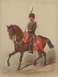 10e Hussards Royaux du Prince de Galles, Officier, Tenue de Revue