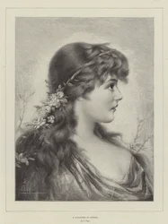 Une fille du printemps (gravure)
