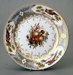 Une assiette de Derby peinte par George Complin