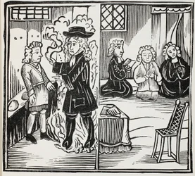 Un avertissement terrible et opportun pour les jeunes hommes, illustration de Chap-books du XVIIIe siècle par John Ashton, pub. 1882