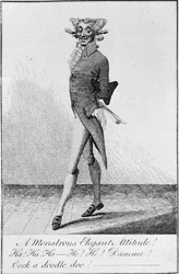 Une attitude monstrueusement élégante ! 1790 (eau-forte)