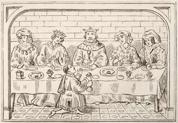 Un banquet royal, extrait de The National and Domestic History of England par William Hickman Smith Aubrey (1858-1916) publié à Londres, vers 1890