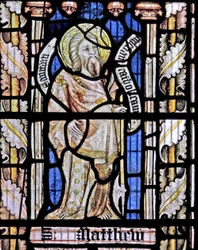 Une fenêtre sud représentant Saint Matthieu