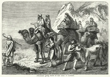 Abraham partant pour la terre de Canaan (gravure)