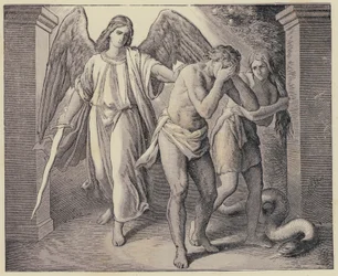 Adam et Ève expulsés du Jardin d