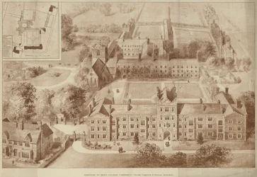 Ajouts au Jesus College, Cambridge (gravure)