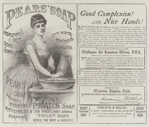 Publicité, savon Pears (gravure)