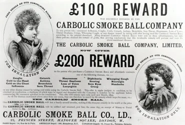 Publicité pour la Carbolic Smoke Ball Company, 1893